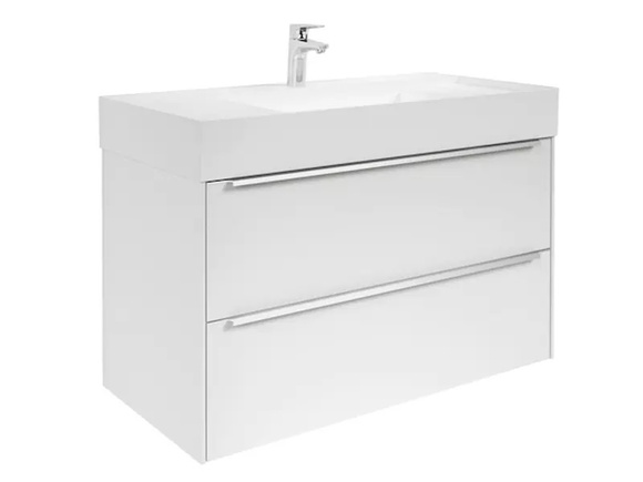 Долен шкаф за баня Inspira - Бял гланц