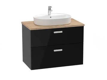 Шкаф за баня Victoria Pro Glossy Black 80см